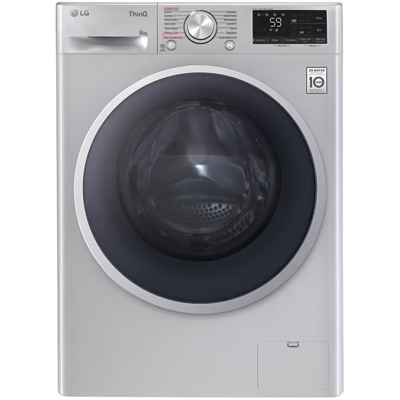 washing machine lg f4r5vygsl 9kg silver 2023 فروشگاه اینترنتی بانه خرید