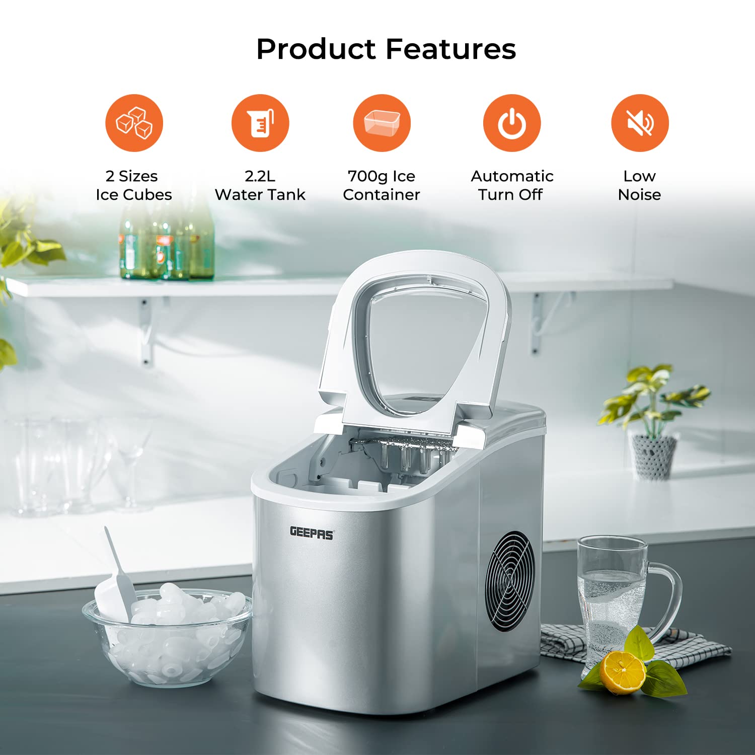 ظرفیت مخزن آب 2.2 لیتری یخ ساز جی پاس