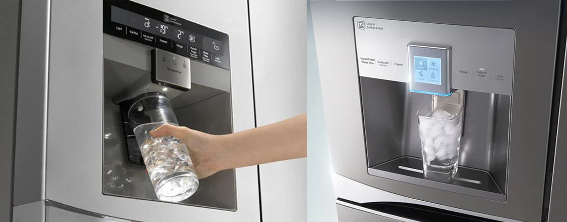 یخچال ساید بای ساید الجی مدل GR-X39FTKHL سیستم آب ریز و یخساز فروشگاه اینترنتی بانه خرید